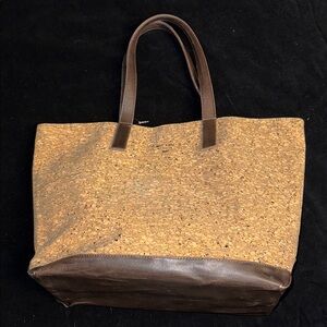 Matt & Nat Handbag Ohara Cork Stylish Tan and Brown Tote Bag lining recycled
